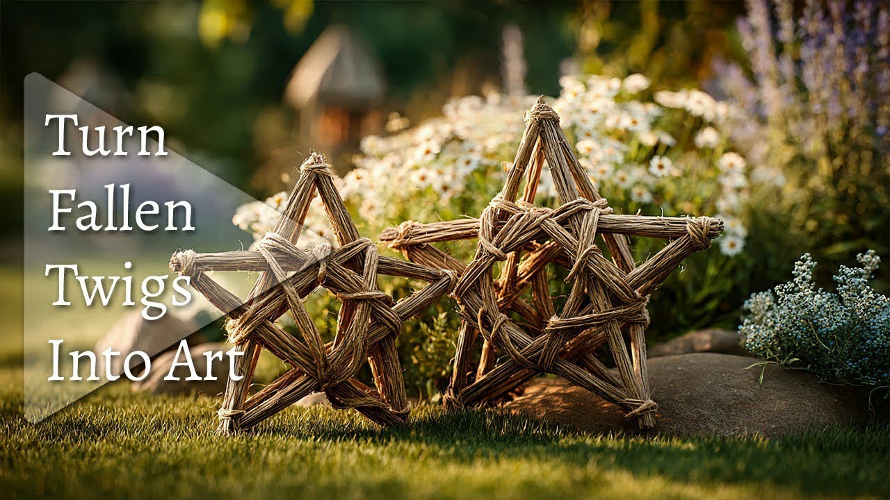 ♻️ Upcycled Twig Art : Craft Earthy Garden Ornaments for Almost Nothing 🌿