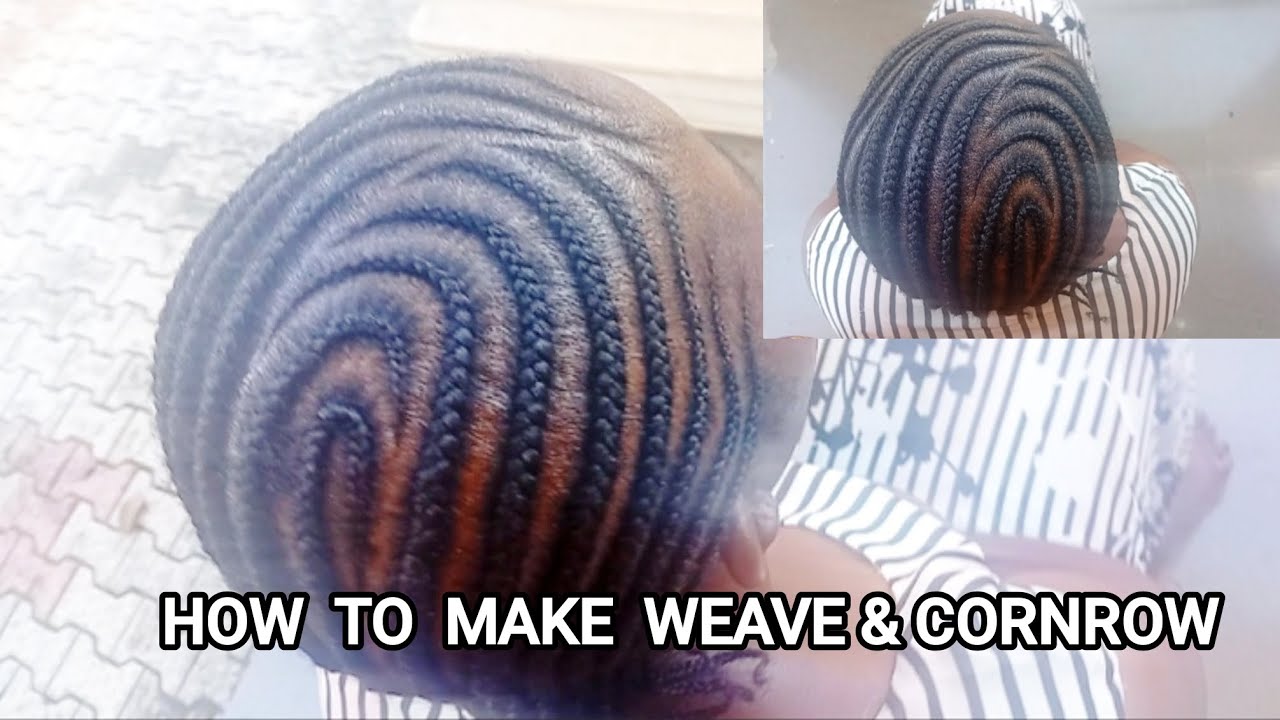 HOW TO MAKE CURVY ALL BACK // WEAVE YOUR NATURAL HAIR //  TUTORIAL ON HOW TO WEAVE ALL BACK  CORNROW