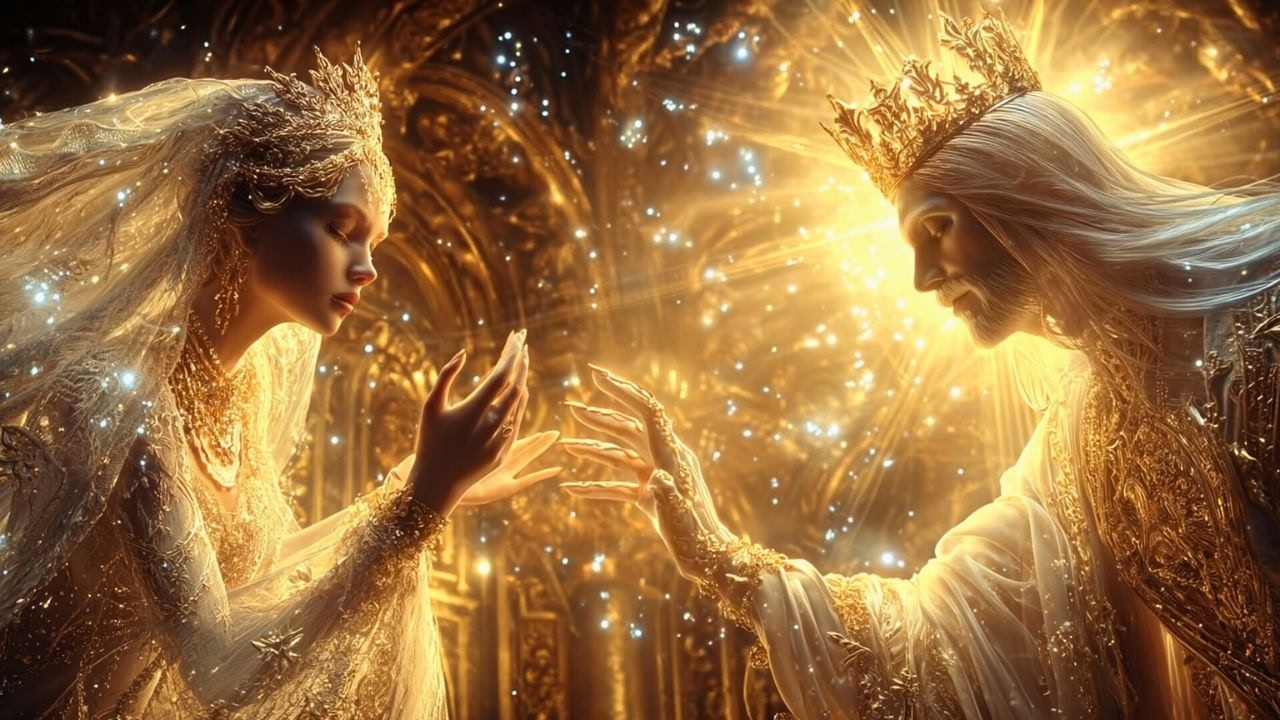 Majestic Celestial Angel on the Golden Throne | A Cinematic Tale of Heaven's Glory