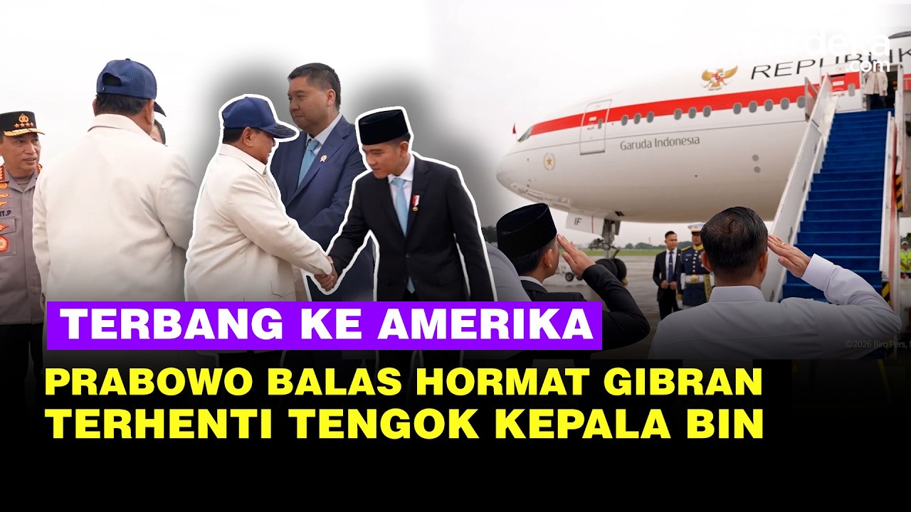 Prabowo Terbang Temui Trump ke AS,  Balas Hormat Gibran & Terhenti Tengok Kepala BIN