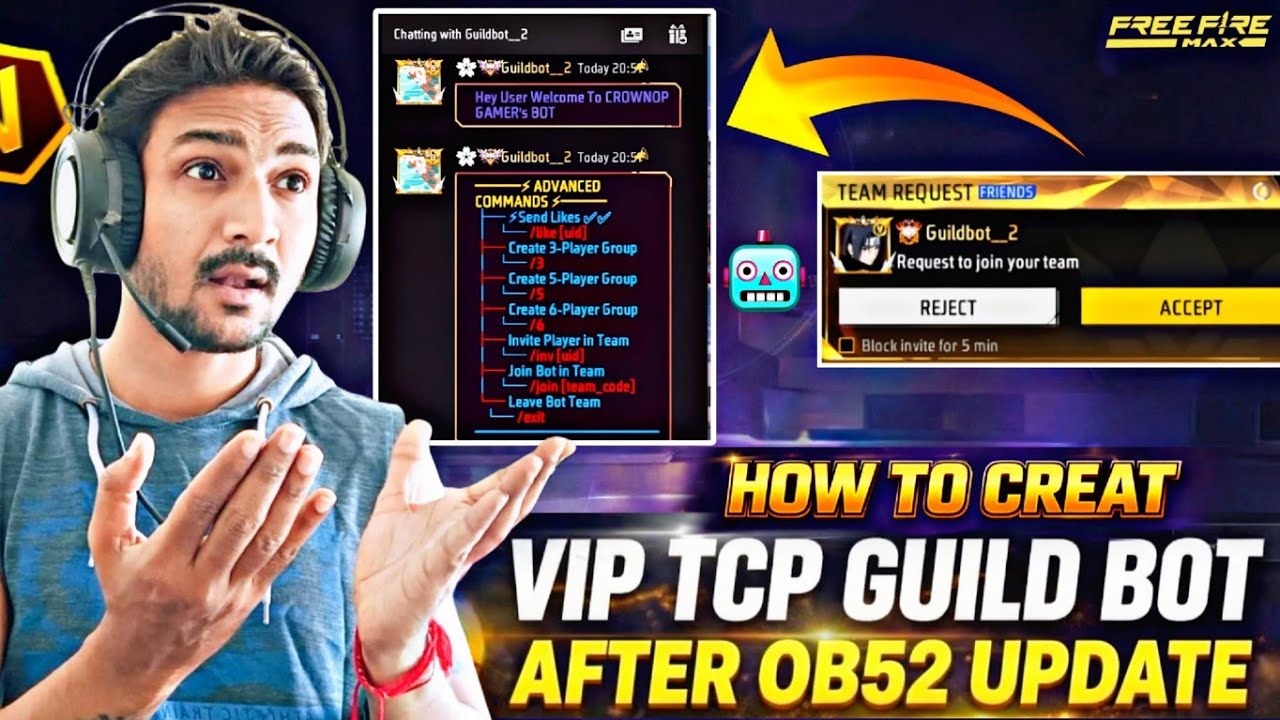 How to Create TCP Guild+ Level Up Bot After OB52 Update 🚀  | Easy & Working ✅