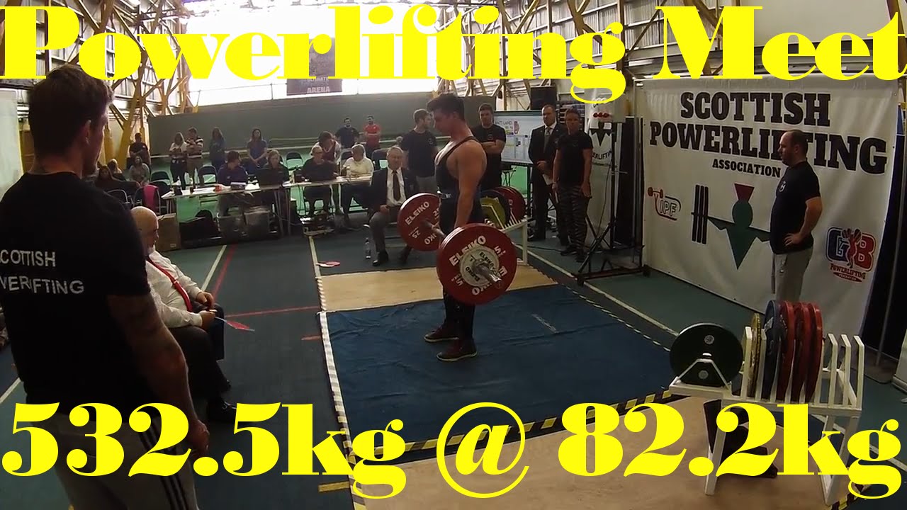 Powerlifting Meet - Matt Laird - 532.5kg @ 82.2kg - Scottish Powerlifting Juniors 2016