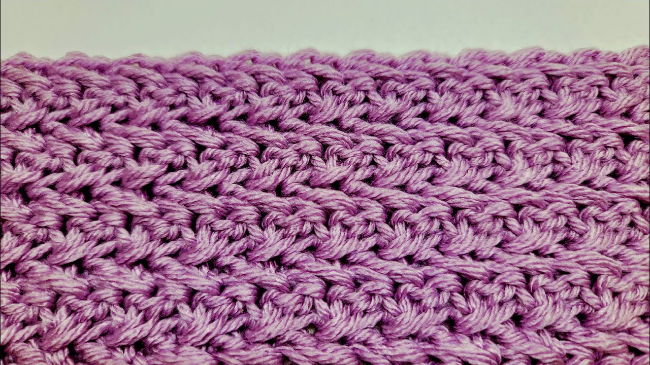 How To Crochet Easy Stitch Great For Blankets and More - Crossed Sc Dc