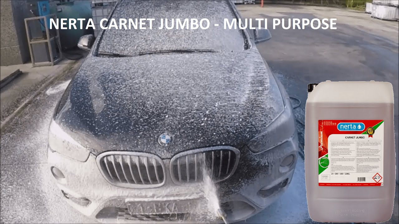 Nerta Carnet Jumbo Touchless Cleaning on BMW Car. #cardetailingkuwait #nertacarcare #nertacarwash