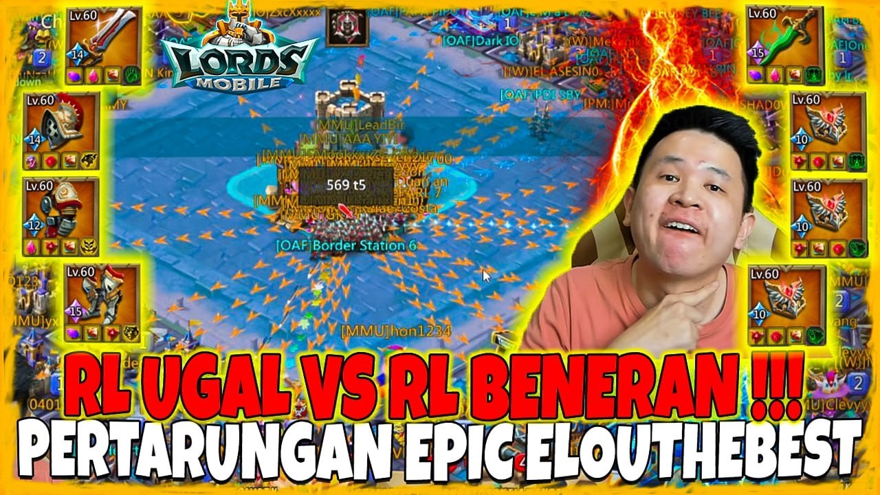 BATTLE EPIC RL UGAL ELOUTHEBEST VS RL BENERAN !!! MENCRETTT BOYYY !!! - Lords Mobile Indonesia