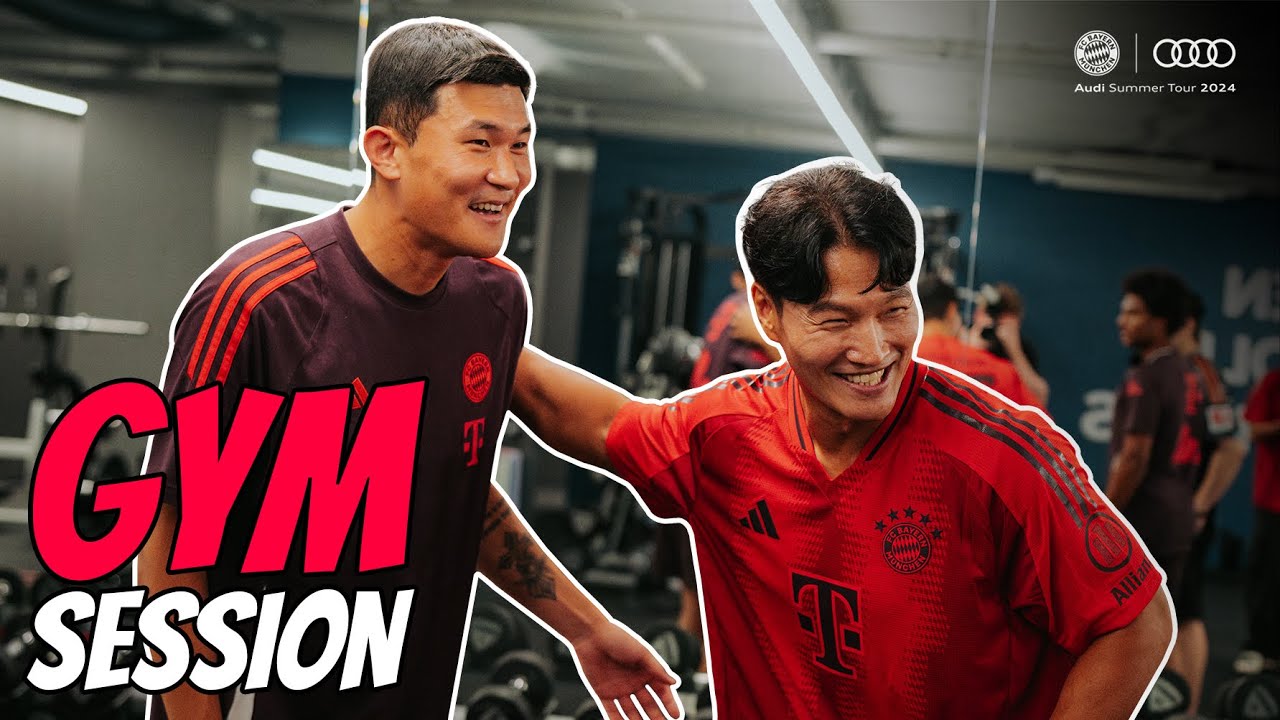 Kim Minjae & Serge Gnabry hit the gym with Kim Jong Kook 🇰🇷💪