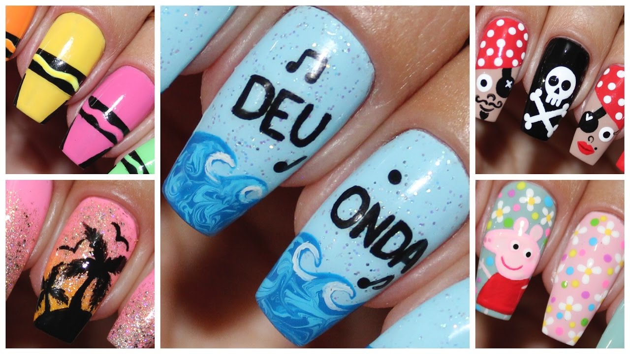 IDEIAS UNHAS DECORADAS 14 | PASSO A PASSO | TRUQUES FACEIS DE FAZER | TENDENCIAS TUTORIAL UNHAS