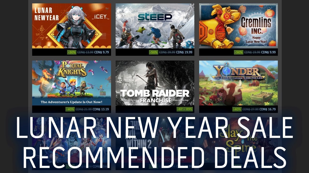 Steam Lunar New Year Sale 2018 - Recommended Game Deals