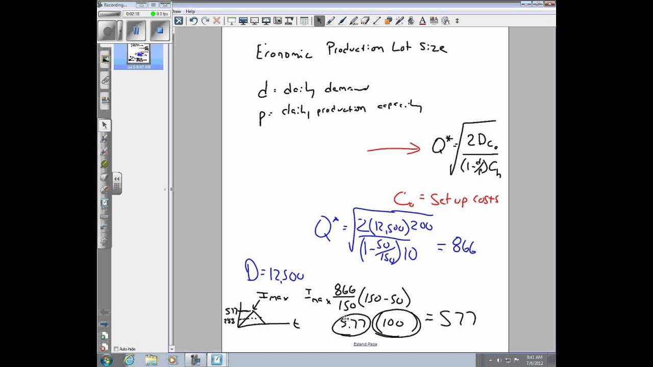 Economic Production Lot Size Part 2