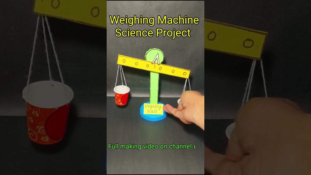 Weight balancing machine project for school #shortvideo #shoolproject #shorts #sciencproject