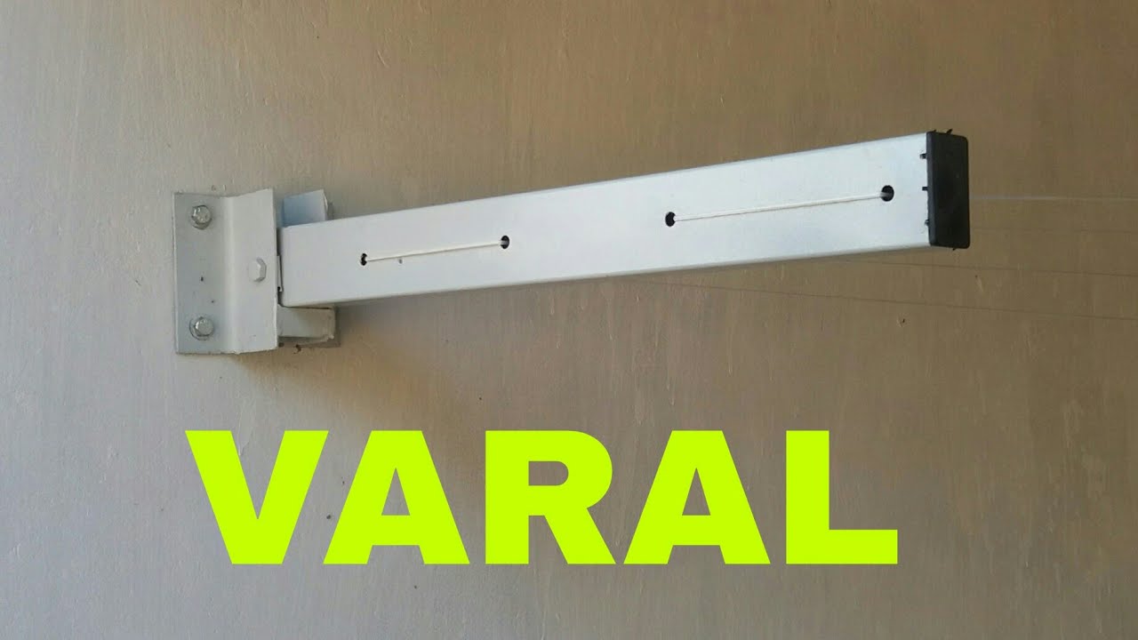como fazer varal retrátil dobrável (tendedero)