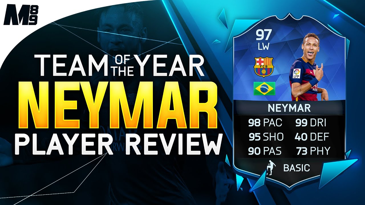FIFA 16 TOTY NEYMAR REVIEW (97) FIFA 16 Ultimate Team Player Review + In Game Stats