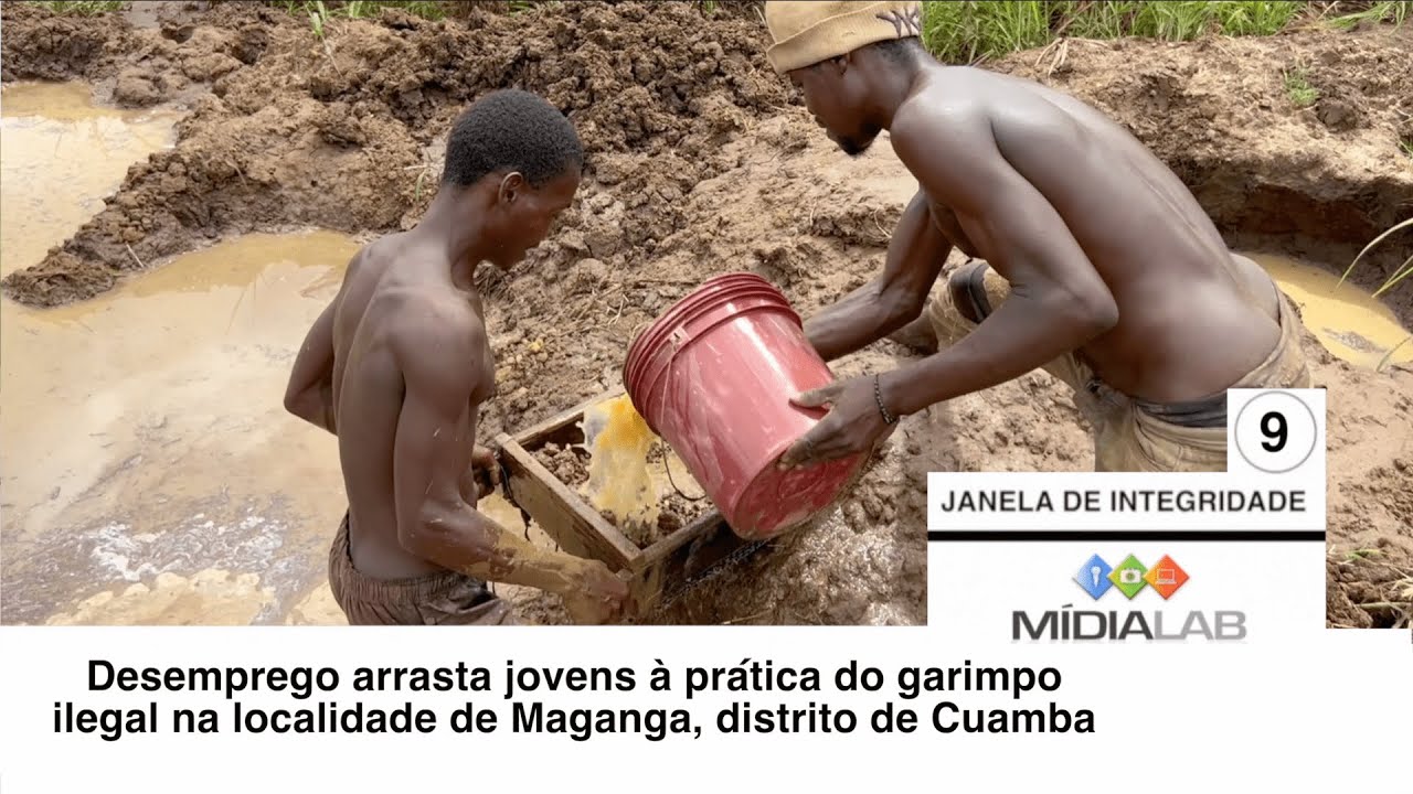 Desemprego arrasta jovens à pratica do garimpo ilegal na localidade de Maganga, distrito de Cuamba