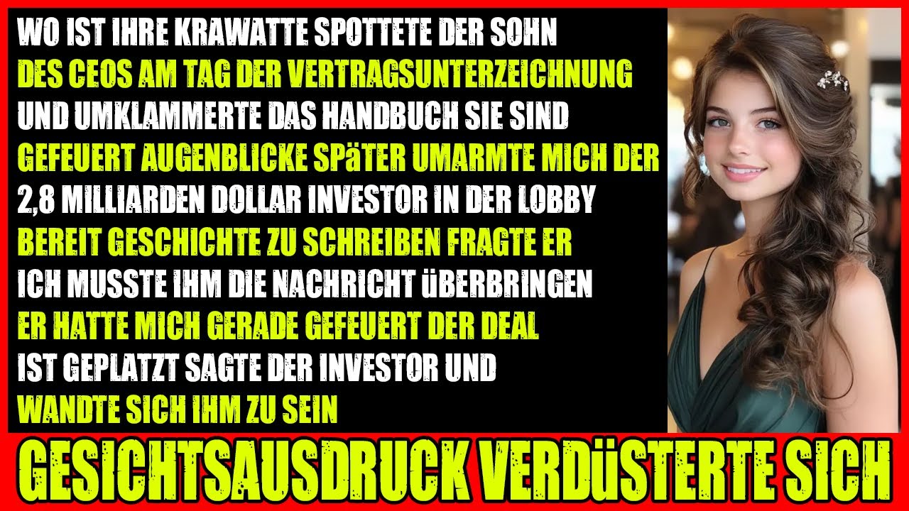 Der Sohn des CEOs feuerte mich wegen keiner Krawatte kurz vor einem 2,8-Mrd Deal