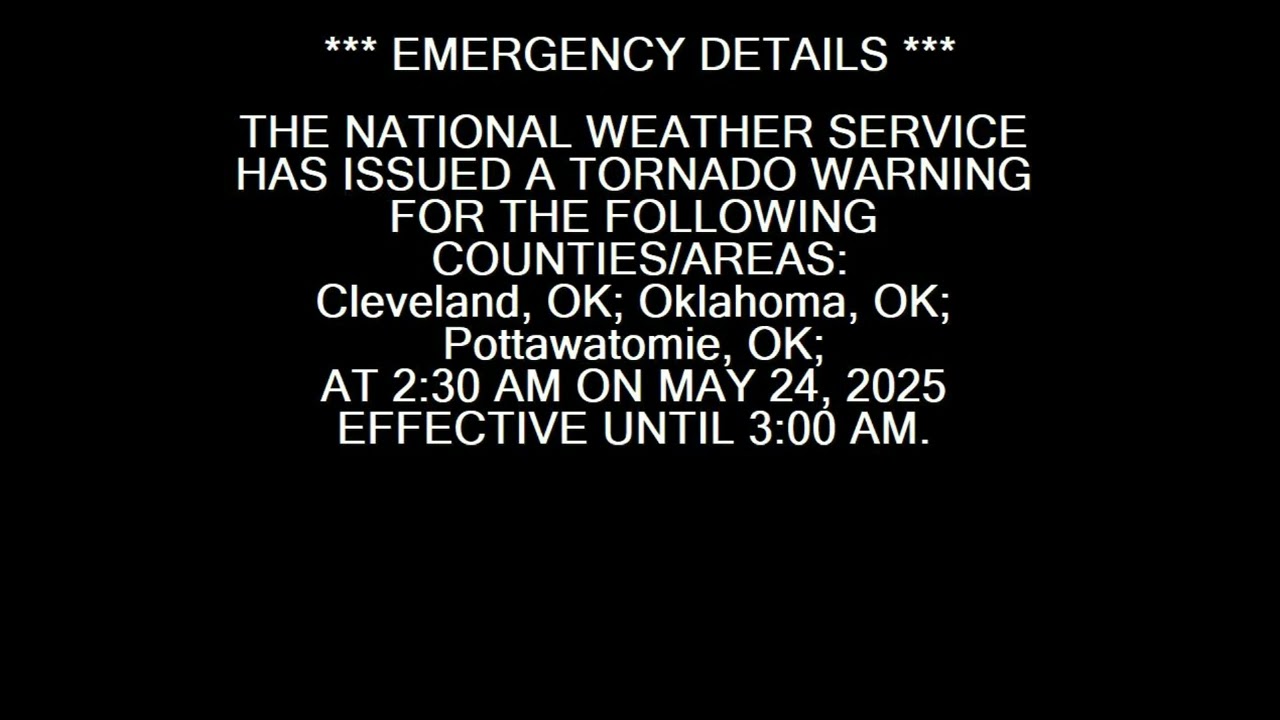 EAS: Tornado Warning in Oklahoma City, OK