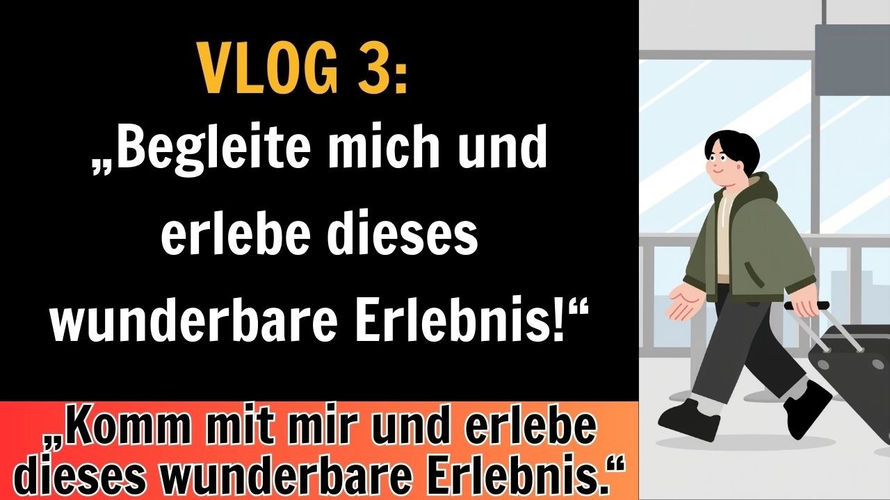 VLOG 3: „Begleite mich und erlebe dieses wunderbare Erlebnis!“