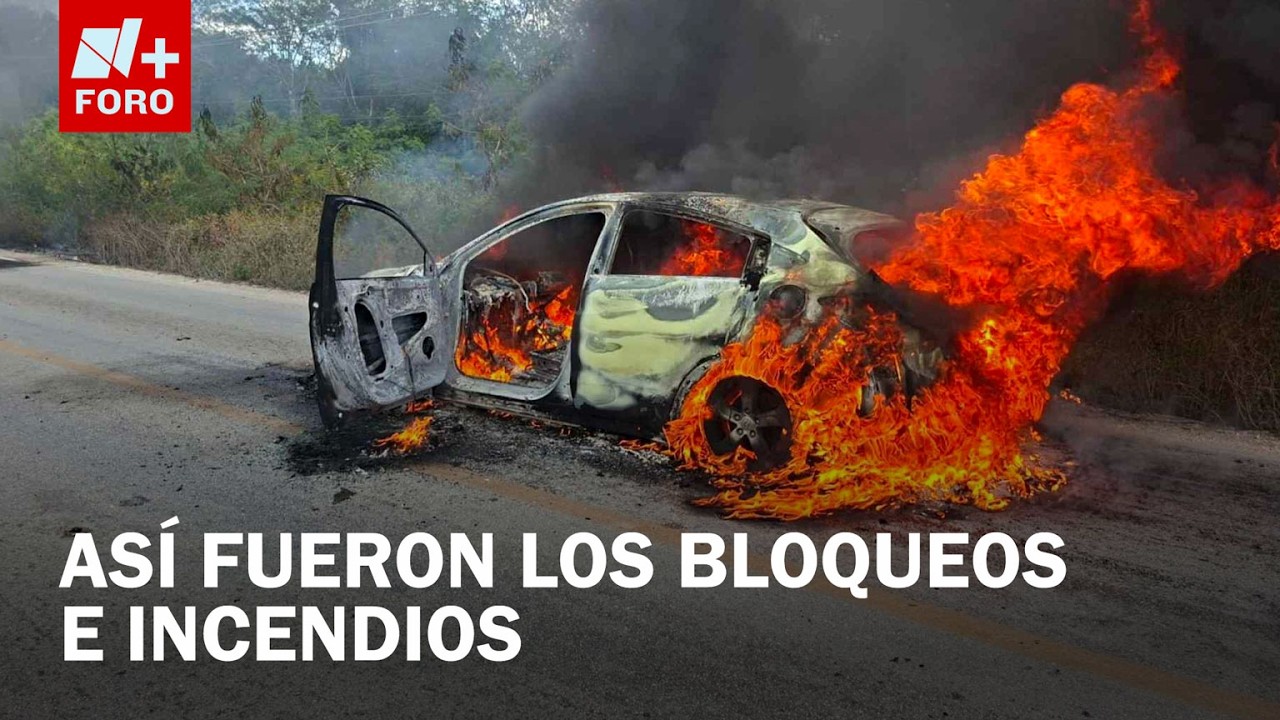 Enfrentamientos e incendios de vehículos en México por la muerte de El Mencho