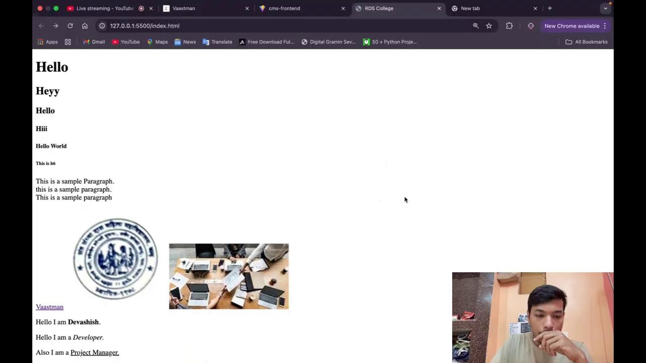 RDS College Web Development Series – Day 1 | Introduction to Web & Career Roadmap