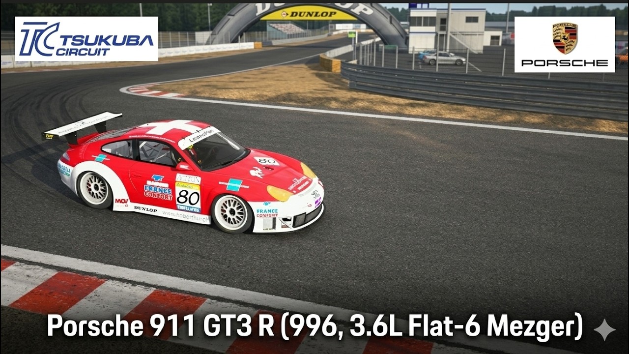 2001 Porsche 911 GT3 R (996, 3.6 L Flat‑6 Mezger) @ Tsukuba Circuit