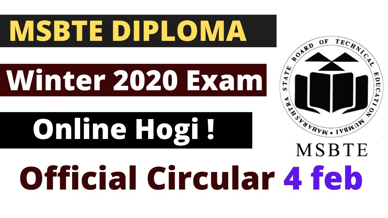 MSBTE winter 2020 Exam Online Hogi ! Official Circular Explained | Exam  Date ? Exam Pattern | 2021