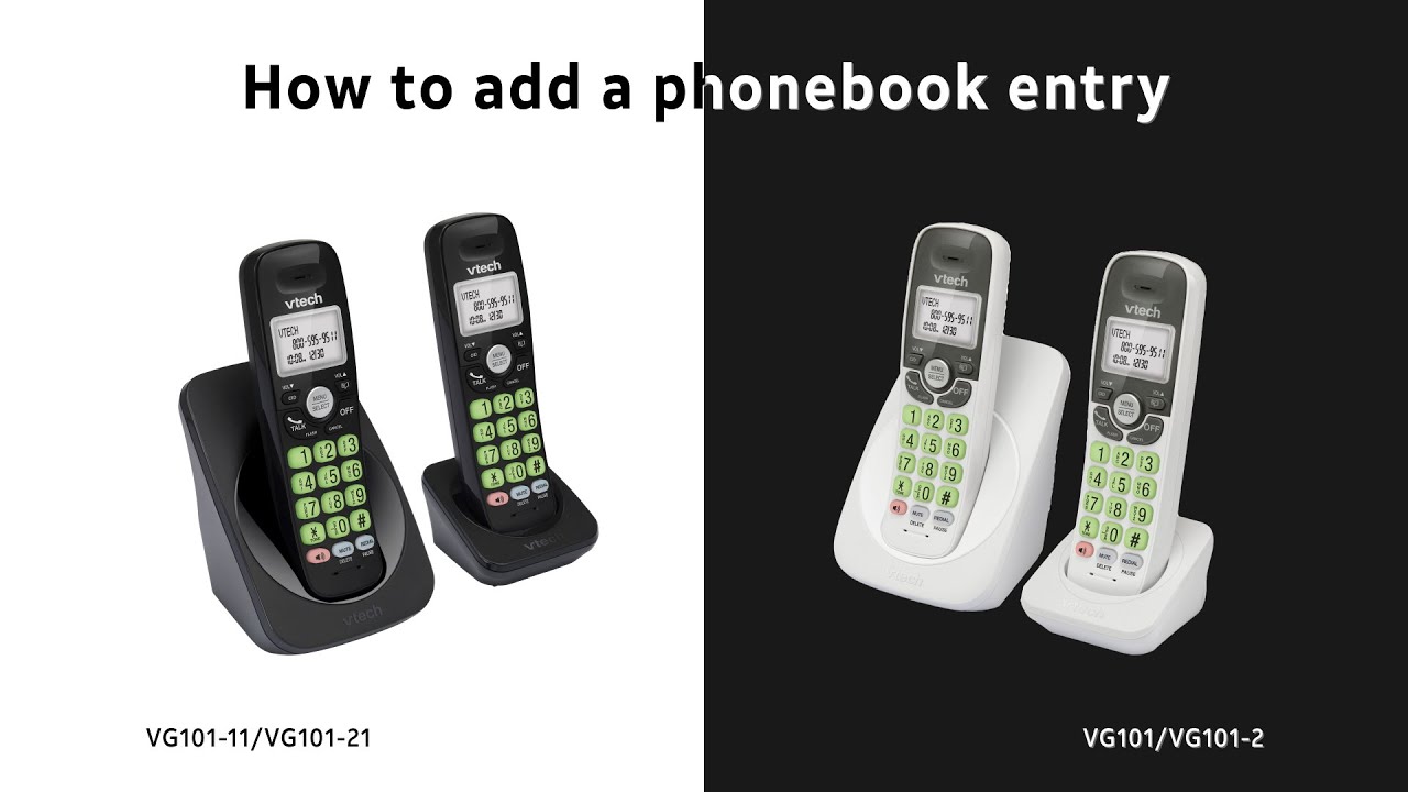 Add a number to Phonebook | Add a number to Phonebook via Caller ID log - VTech VG101
