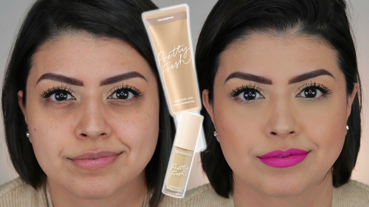 COLOURPOP PRETTY FRESH HYALURONIC ACID TINTED MOISTURIZER + CREAMY CONCEALER | REVIEW + WEAR TEST