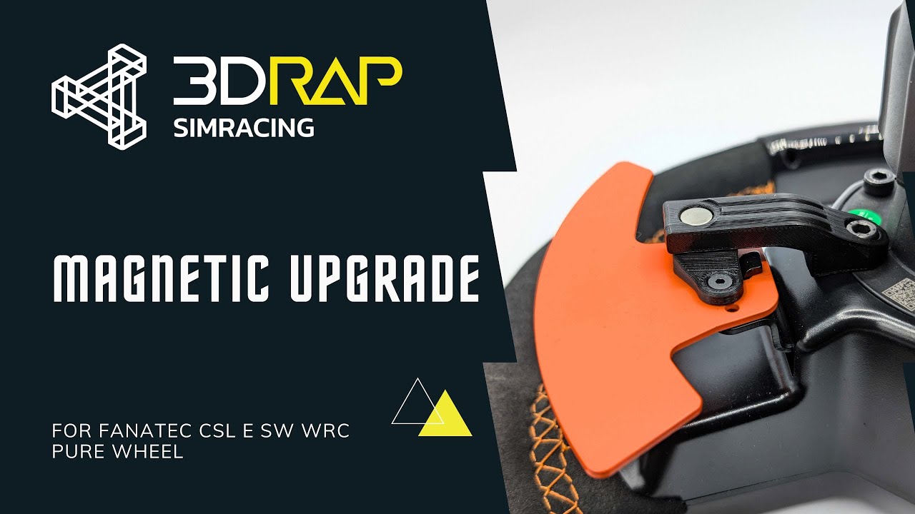 3DRAP MAGNETIC PADDLES UPGRADE FOR FANATEC CSL E SW WRC PURE WHEEL