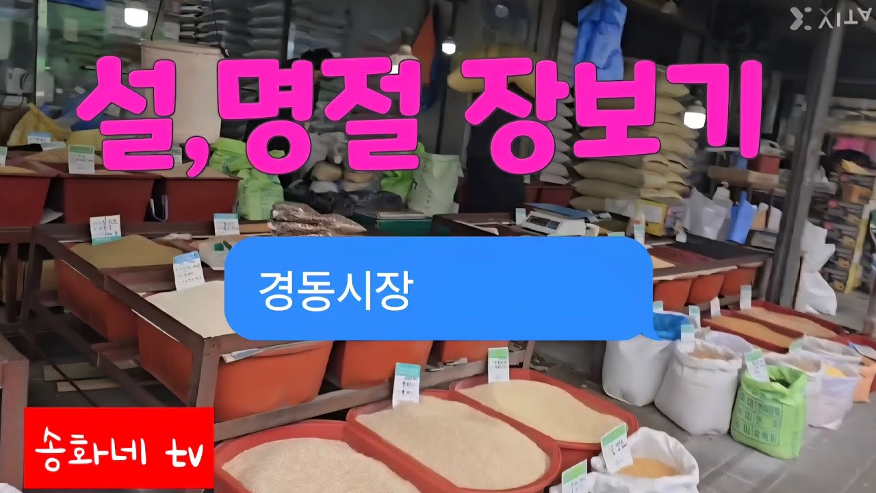 #경동시장 |명절 장보기 | 서울 대형 재래시장 #송화네 tv