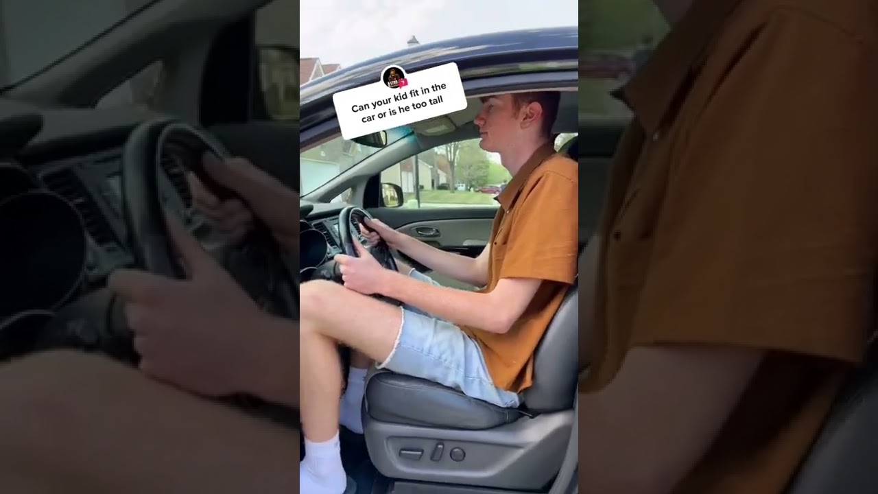 How does a 7&rsquo;1 kid drive a car? #tall #shorts