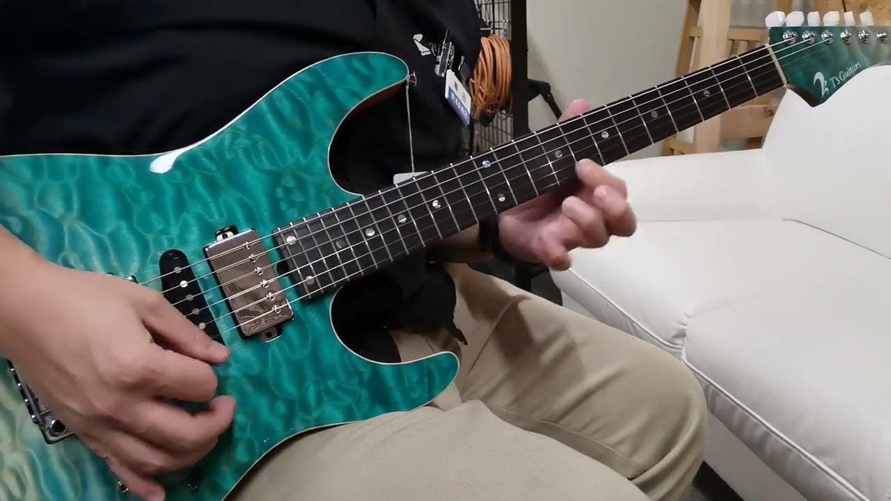 T's Guitars 【クロサワ楽器名古屋店オーダーモデル】DST-Pro24HSH 5A Quilt Maple Top -Blue Bahama Dragon's Breath-　歪み編