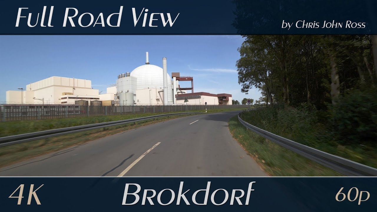 Brokdorf, Kreis Steinburg, Germany: Hollerwettern, Osterende, Dorfstraße, KKW - 4K (UHD/2160p/60p)