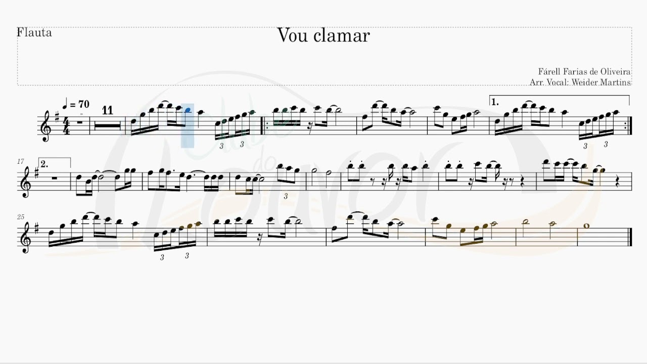 VOU CLAMAR (ICM) - FLAUTA