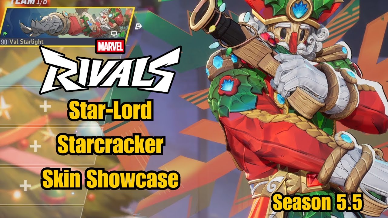 Star-Lord | Starcracker Skin Showcase | Marvel Rivals Gameplay Season 5.5