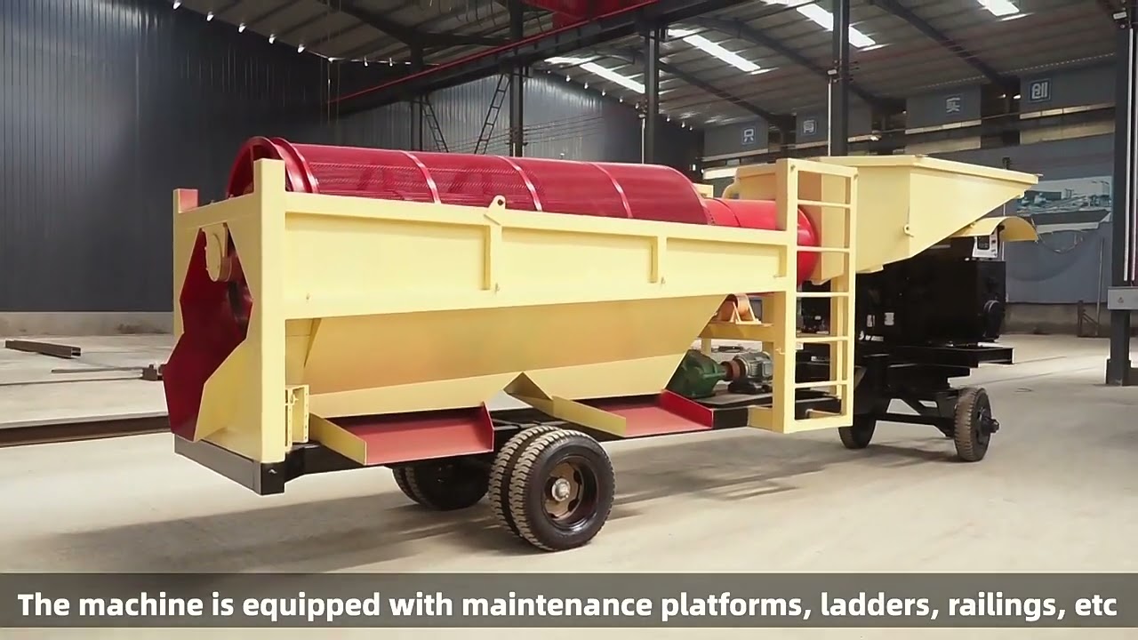 Mobile gold trommel screen GMTS1345, capacity 50t/h #gold#goldsifter#goldtrommel#shorts