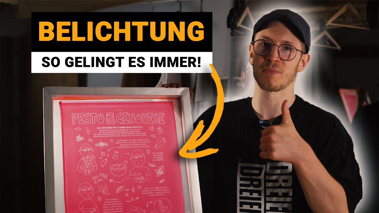 Das GEHEIMNIS einer perfekten BELICHTUNG 💡 Siebdruck Tutorial für Anfänger 😊