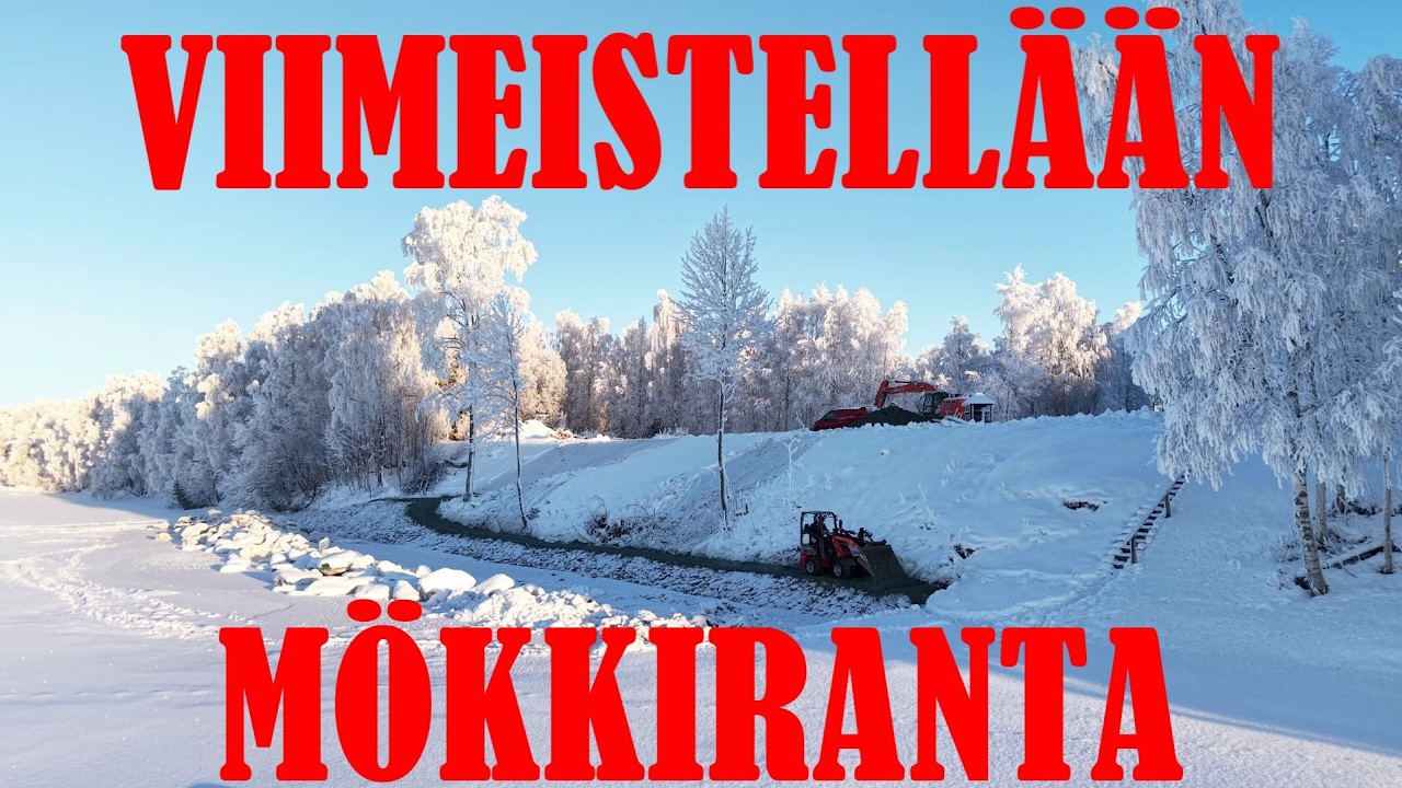 TEHD&Auml;&Auml;N JOKIRANTAAN K&Auml;VELYTIE. M&ouml;kkirannan kivetys.