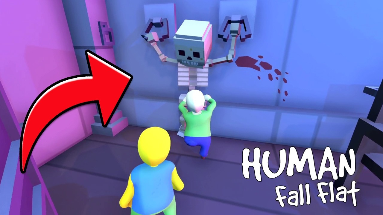 Балди и Нуб должны сбежать из безумного мира Minecraft в игре Human Fall Flat!