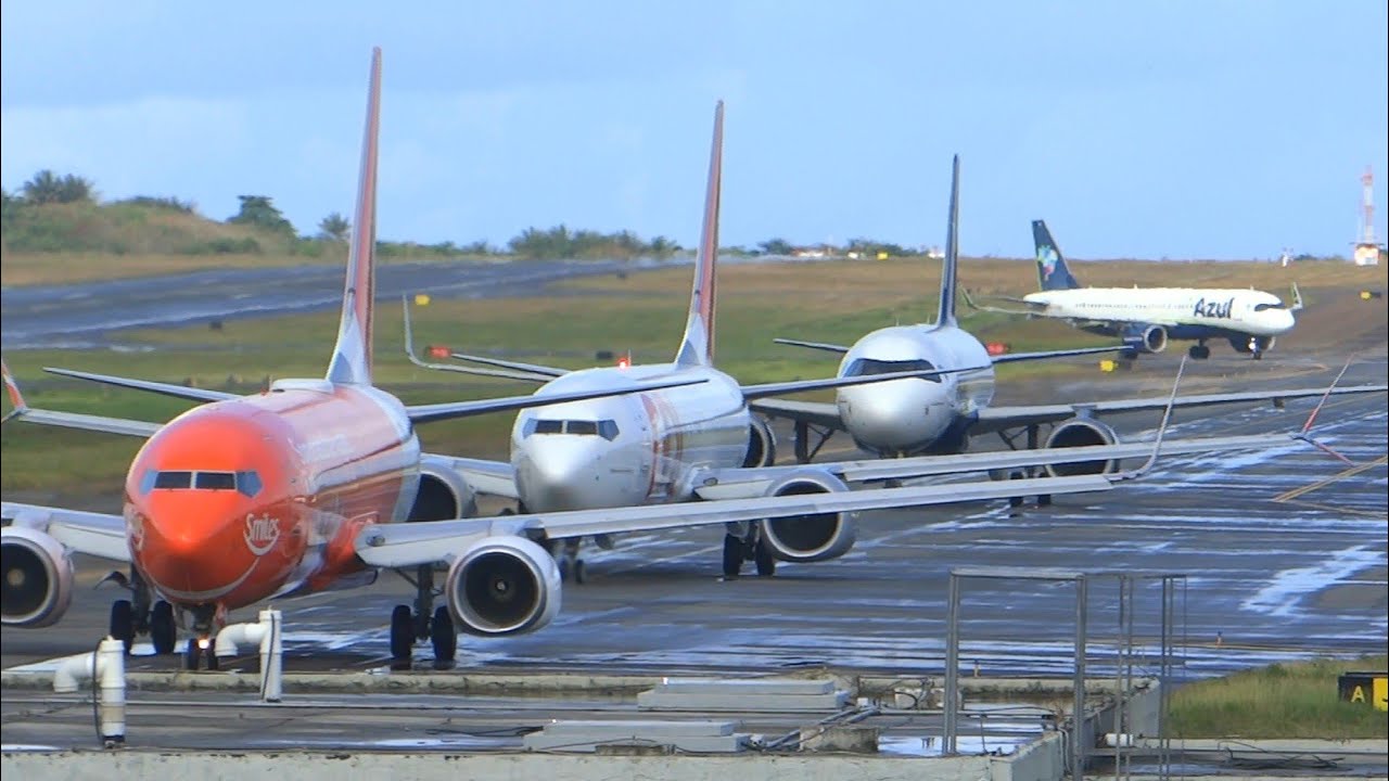 Aeroporto da Capital Baiana LOTADO - Pousos e Decolagens incríveis ✔