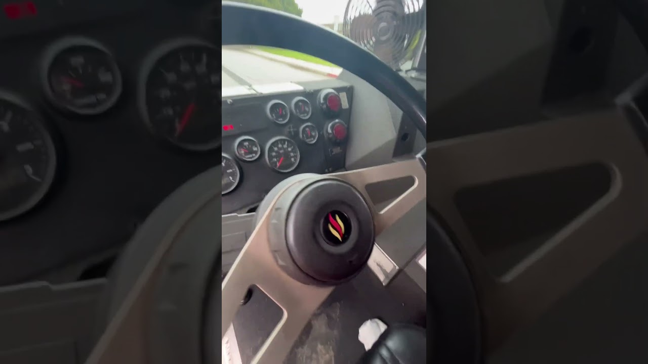 Honking the fire truck horn