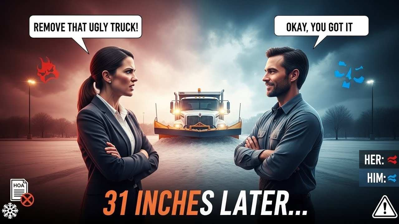 HOA President Banned My Plow Truck From MY OWN Parking Lot - Then 31 Inches of Snow Fell