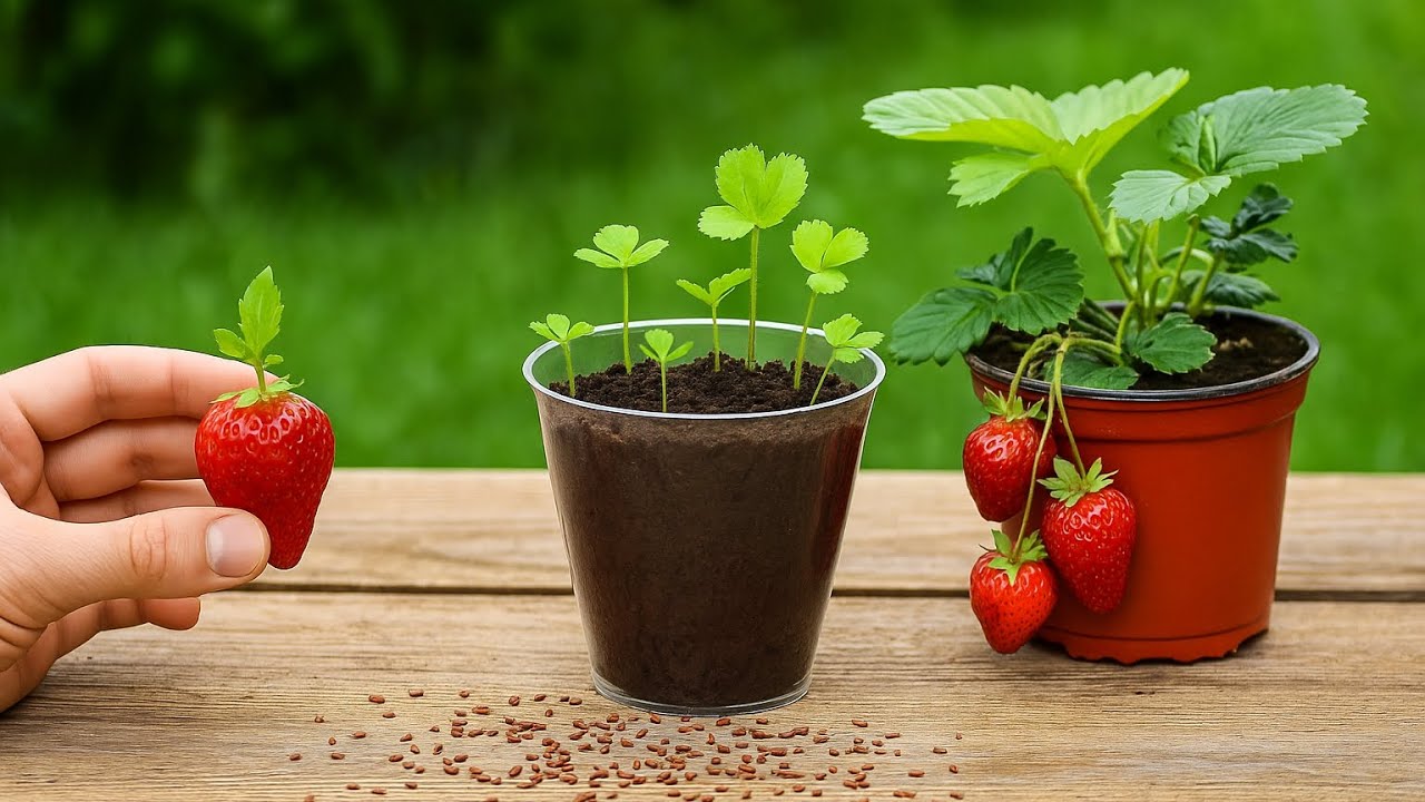 Como Plantar MORANGO Usando Apenas Um Morango 🍓 | Passo a Passo Fácil e Rápido!