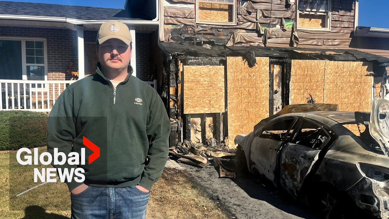 New Brunswick home “like a war zone”, alleged bank robber breaks in, sets fire