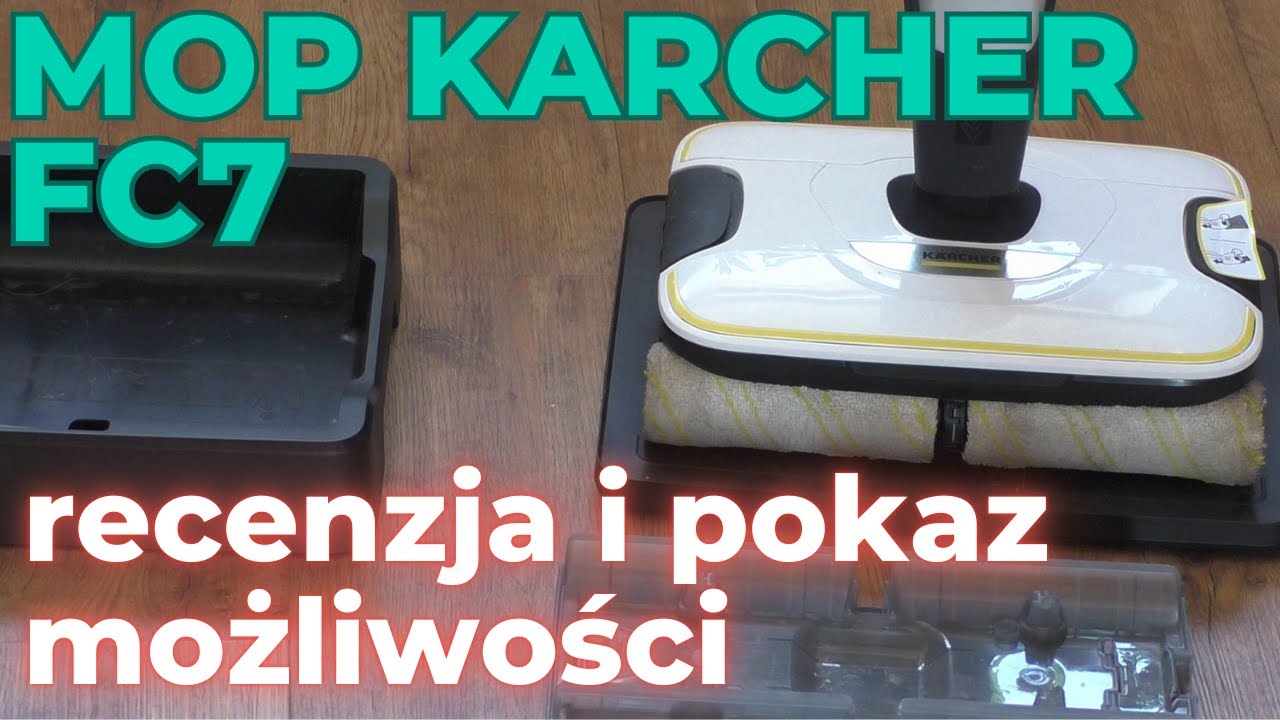 Mop bezprzewodowy akumulatorowy Karcher FC7 recenzja i pokaz działania.