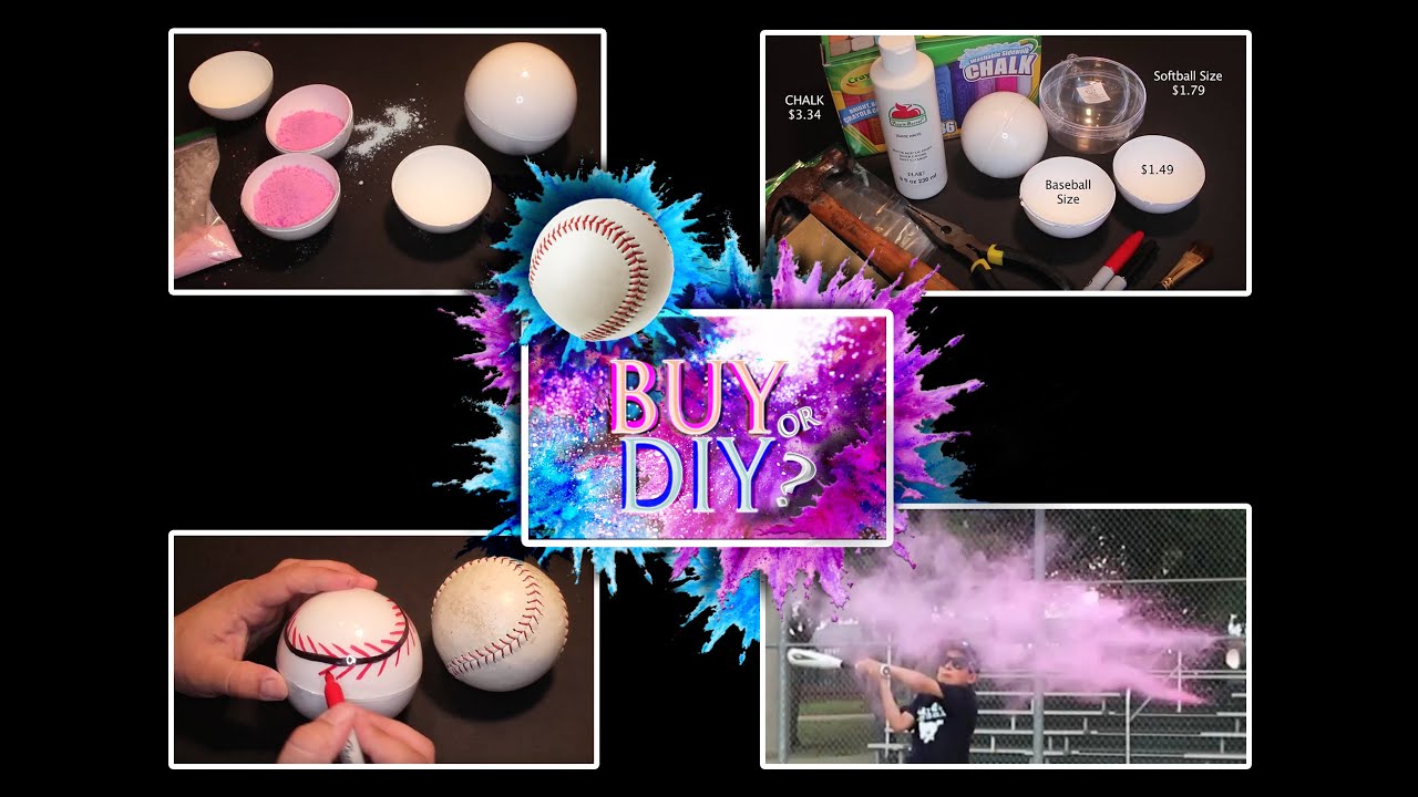 HOW TO Gender Reveal Baseball DIY #shorts