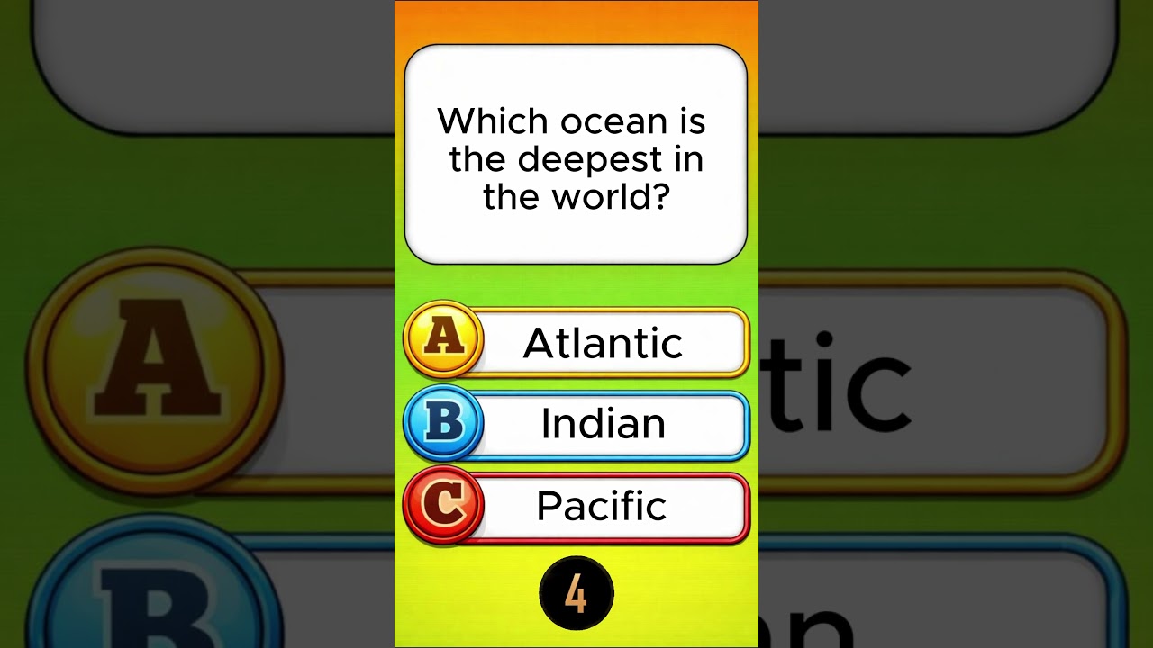 Which Ocean Is the Deepest? 🌊😱 | Ocean Quiz 