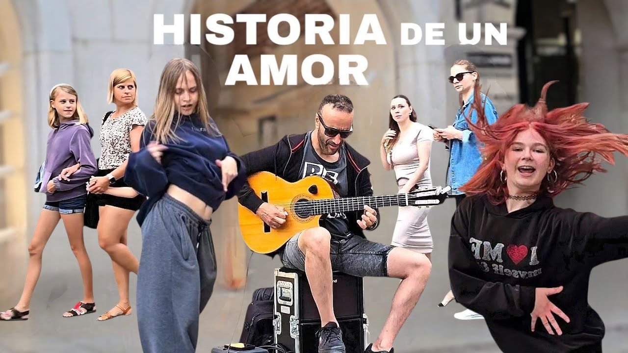 Young Dancer Joins Guitarist to CAPTIVATE Crowd | HISTORIA DE UN AMOR cover by Imad Fares 