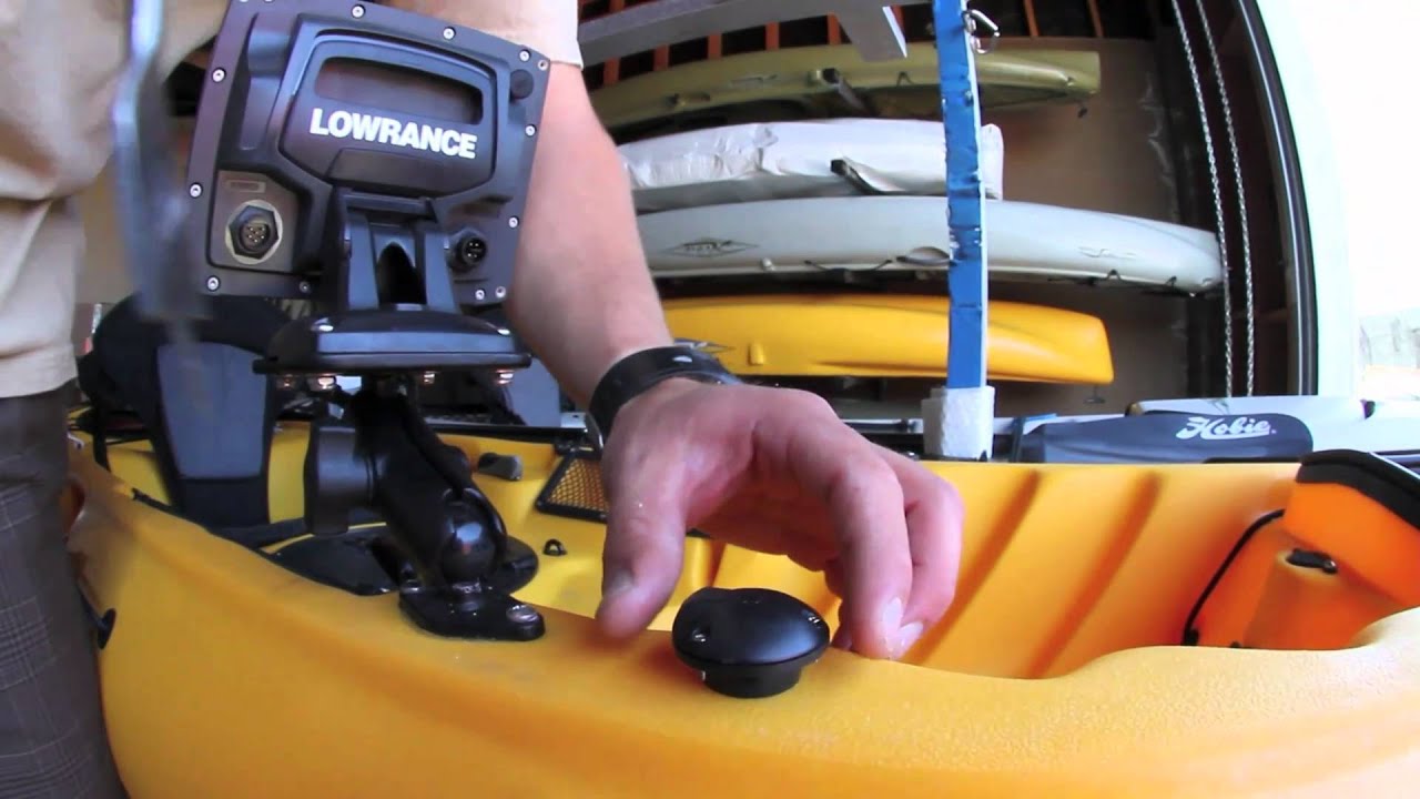 Large screen Fish Finder Install by Hobie Kayaks.
