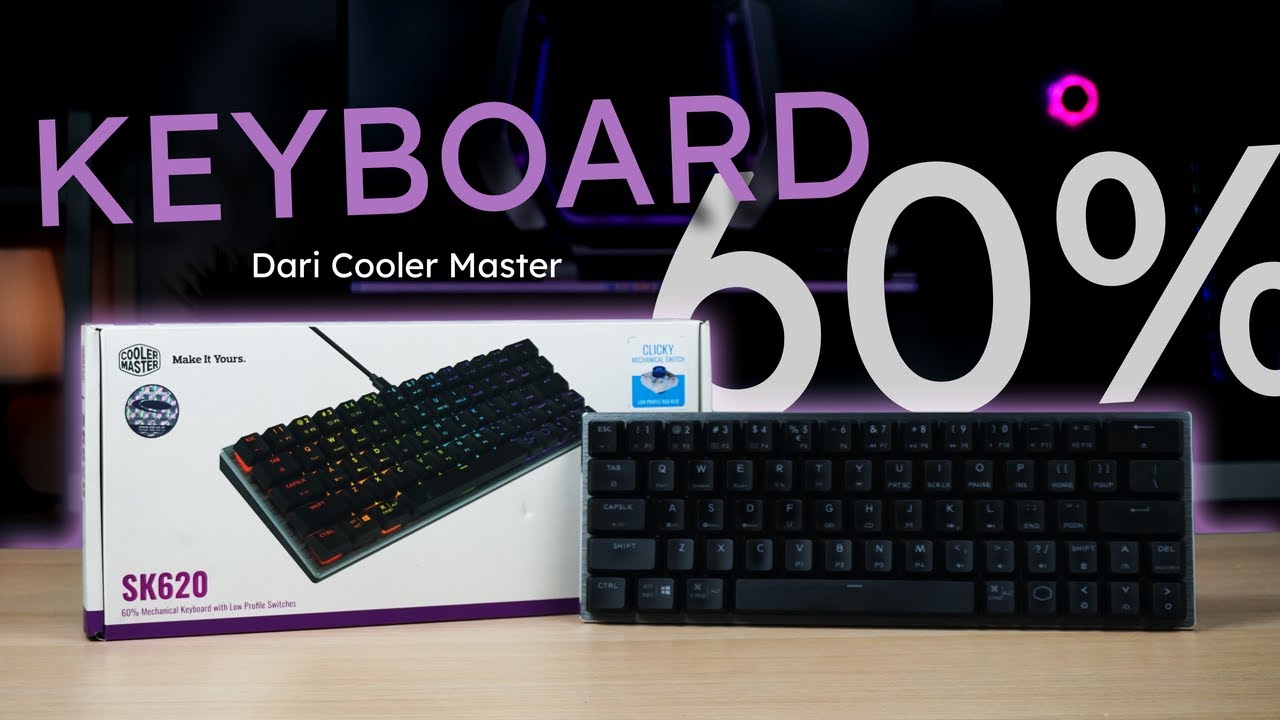 Keyboard 60% Low Profile RGB 900 Ribuan -  Cooler Master SK620