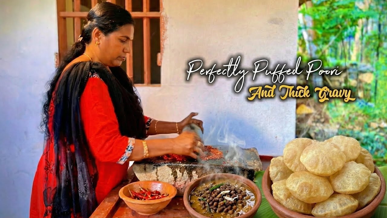 തനി നാടൻ പൂരിയും കടലക്കറിയും | Traditional Style Poori & Kadala Curry Recipe