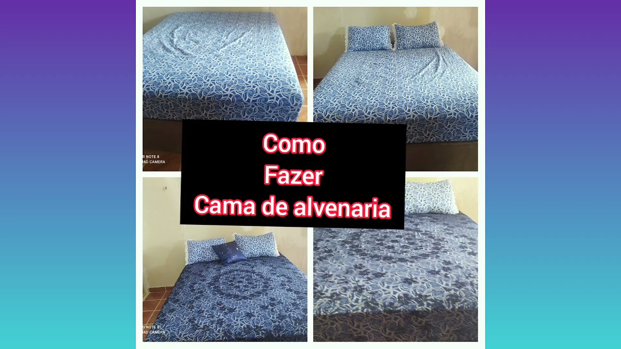 como fiz minha cama de alvenaria passo a passo